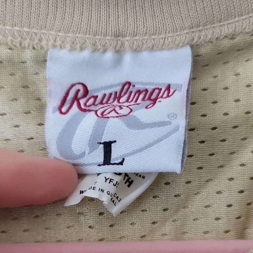 Rawlings Sports Jersey Cream Black Size L (Boys)